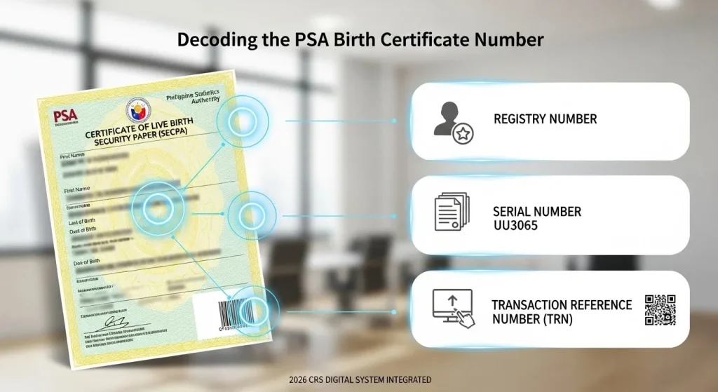 Sample & Number of PSA Birth Certificate 1 Decoding the PSA Birth Certificate Number 2