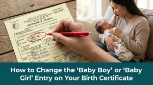 hand-circling-baby-boy-on-philippine-birth-certificate-beside-mother-holding-newborn-baby-on-sofa