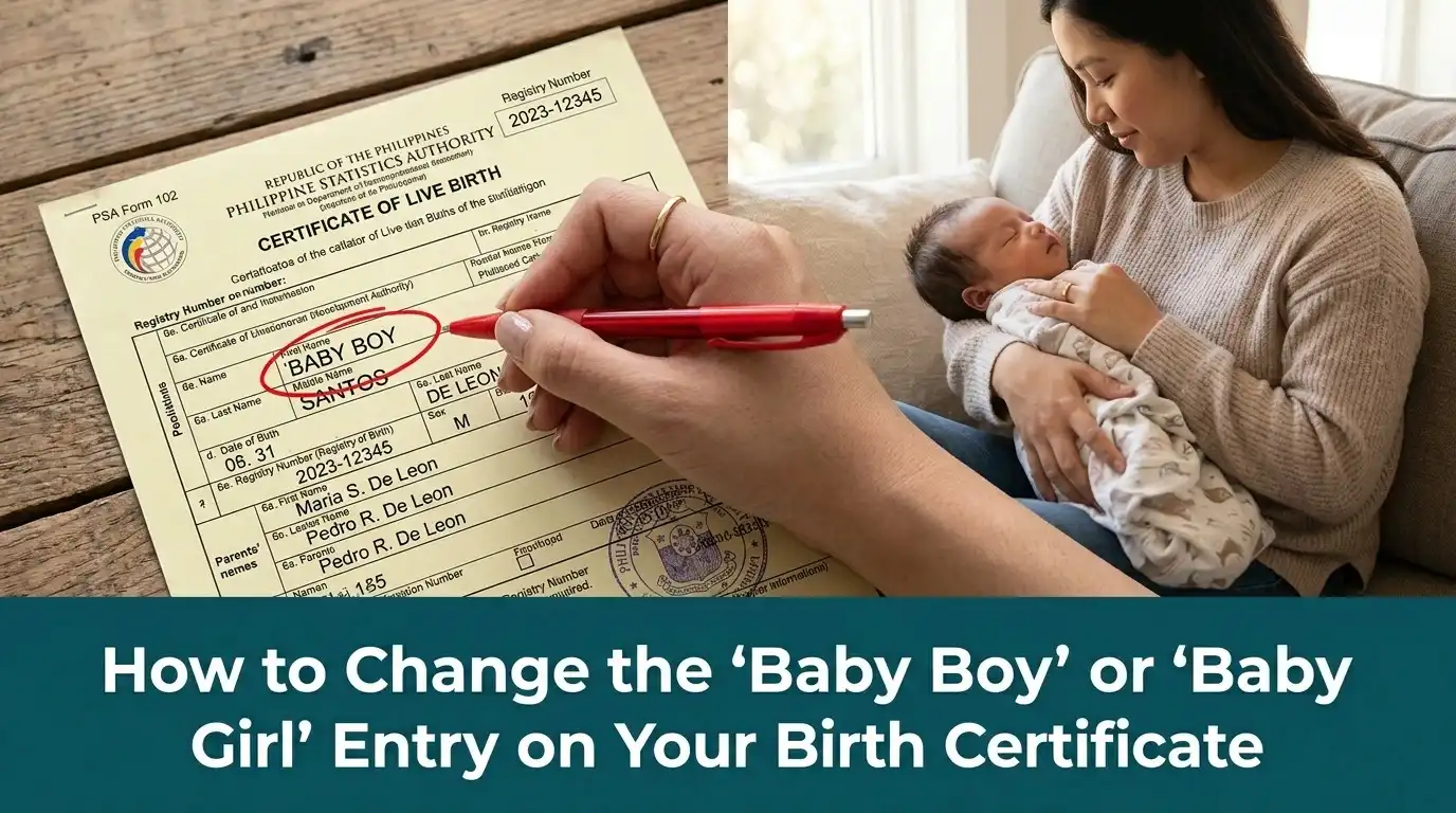 Blogs and Guide 6 hand-circling-baby-boy-on-philippine-birth-certificate-beside-mother-holding-newborn-baby-on-sofa