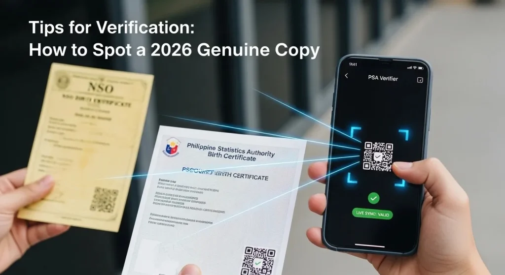 smartphone-scanning-qr-code-on-psa-birth-certificate-for-2026-genuine-copy-verification-process